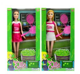 12 Bulk Girl W/ Tennis Set In Window Box