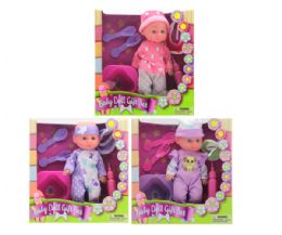 12 Bulk 11 Baby Doll Gift Set - 3 Asst White  11 Hard Body Doll