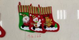 300 Bulk Xm Stocking 14*25cm 3 Asst