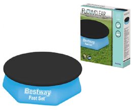 6 Bulk Bestway 8' Pool Cover In Color Box (black Cover)