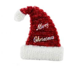 48 Bulk Xm Deco Hat W/merry Christmas
