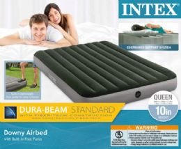 3 Bulk Intex Queen DurA-Beam Downy Airbed With Foot Bip