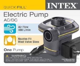 6 Bulk Intex 120 Volt/ 12 Volt QuicK-Fill Ac/dc Electric Pump