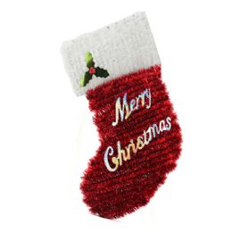 48 Bulk Xm Deco Boot W/merry Christmas