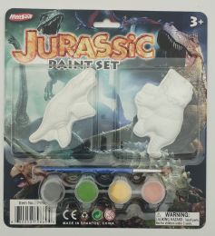 48 Bulk 6 Asstd Dinosaur Paint Set On Card