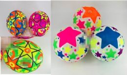 144 Bulk 6 Asstd Pvc Ball With Light In Net Bag