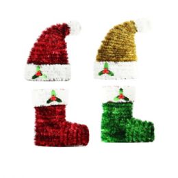 64 Bulk Xm Orna Hat & Boots 16pcs In Display