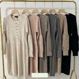 24 Bulk Women's Knitted Sweater Dress Button Design Small/medium