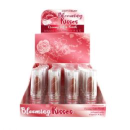 48 Bulk Blooming Kisses Aster Lipstick In Countertop Display