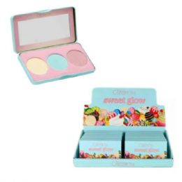 24 Bulk Sweet Glow Highlighter Palette In Countertop Display