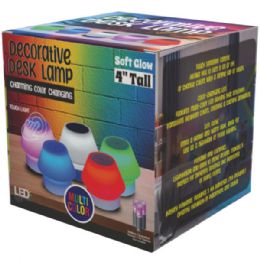 6 Bulk 3.75 Inch Small Bedside Touch Table Lamp Multi Color Led Lights