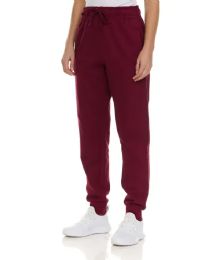 144 Bulk Womens Fleece Lined 3 Pocket Jogger Burgundy Size Large