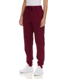 144 Bulk Womens Fleece Lined 3 Pocket Jogger Burgundy Size 2X-Large