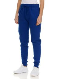 144 Bulk Womens Fleece Lined 3 Pocket Jogger Royal Blue Size Large