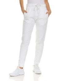 144 Bulk Womens Fleece Lined 3 Pocket Jogger White Size X-Large