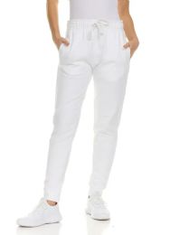 144 Bulk Womens Fleece Lined 3 Pocket Jogger White Size 2X-Large