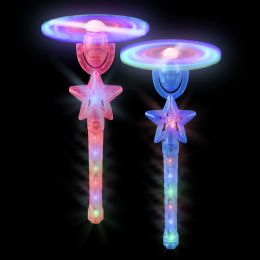96 Bulk 14 Inch LighT-Up Star Spinner Windmill Wand