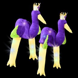 24 Bulk Mardi Gras Pelican Moving Wings LighT-Up Hat