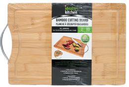 12 Bulk Bamboo Cutting Board With Handle 13.5 Inch X 9.5 Inch