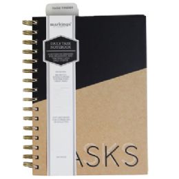 12 Bulk Journal 6x8.25 Daily Task Wire Belly Band 192pages