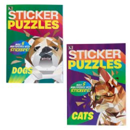 48 Bulk  Sticker Puzzle Assortment 2 Titles In 48pc Counter Display