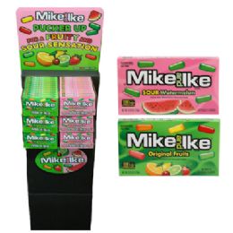 72 Bulk Mike & Ike Original Fruit And Sour Watermelon 4.25 Oz Theater Box In Shipper