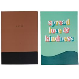 12 Bulk Journal W/clip Board 2ast Spread Love/notes 8.8x12.5 50sheet Magnetic