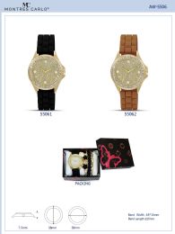 12 Bulk Ladies Watch - 55062-JB assorted colors