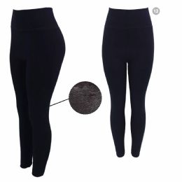 48 Bulk Ladies Fur Lined Leggings