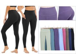 96 Bulk Womens High Waist Assorted Yoga Pants