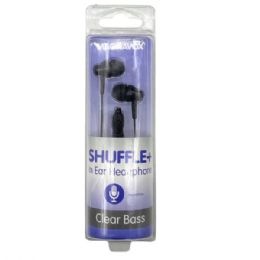 20 Bulk Magnavox Shuffle In Ear Silicone Earbuds With Mic In Black