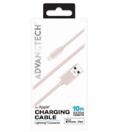 8 Bulk Advance Tech 10 Foot Mfi Iphone Lightning Charging Gable In Rose Gold