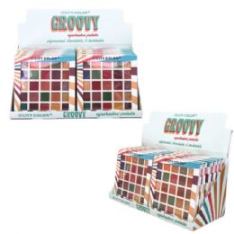 24 Bulk Groovy Eyeshadow Palette In Countertop Display