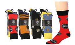 60 Bulk Mens Assorted Pattern Dress Socks Size 10-13