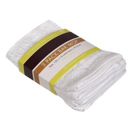 96 Bulk Washcloth White 12 inch X 12 inch