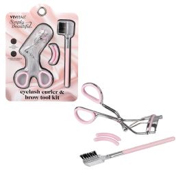 24 Bulk Vivitar Premium Eyelash Curler And Brow Tool