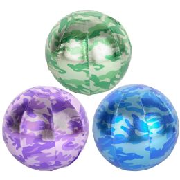 216 Bulk Metallic Fabric Camo Ball (3 Asst.) 9 inch   216/40
