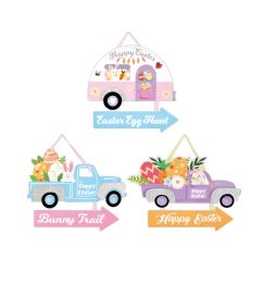 48 Bulk Easter Plaque Deco 13.5 Inch