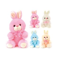 48 Bulk Plush Bunny 15cm/6 inch Assorted Colors