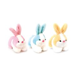 48 Bulk Plush Bunny 6 inch In Assorted Colors