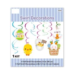 24 Bulk 9pc Easter Swirl Decoration Kit