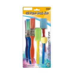 36 Bulk 6pc Oil Paint Brush Set