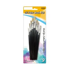 36 Bulk 9pc Oil Paint Brush Set