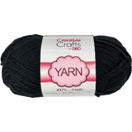 100 Bulk Yarn Acrylic Black 2oz #4 md