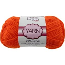 100 Bulk Yarn Acrylic Tangerine 2oz #4 md