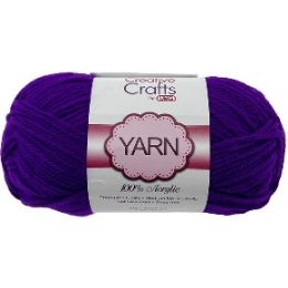 100 Bulk Yarn Acrylic Violet 2oz #4 md