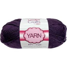 100 Bulk Yarn Acrylic Dark Violet 2oz #4 md
