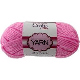 100 Bulk Yarn Acrylic Pink 2oz #4 md