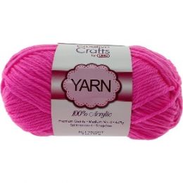 100 Bulk Yarn Acrylic Bright Pink 2oz #4 md