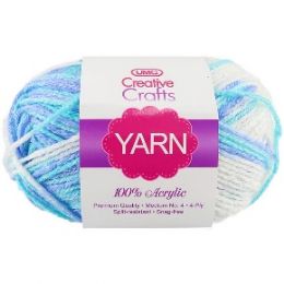 100 Bulk Yarn Acrylic Multicolor Aqua 2oz #4 md